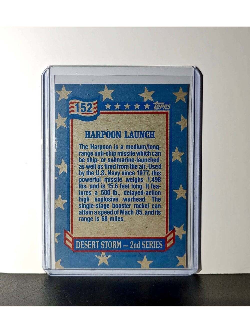 Harpoon Launch 1991 Topps Desert Storm #152 Card - Picture 2 of 10